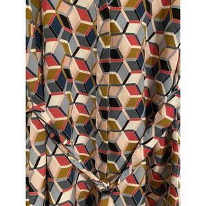 Motherhood Maternity Belted Dress‎ 3-D Block Design Sz S